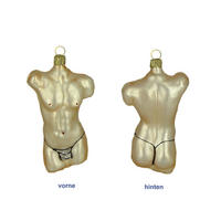 CHRISTBAUMSCHMUCK Mann im schwarzen Slip 12 cm - Multicolor, Metall (0.1/12/0.1cm)