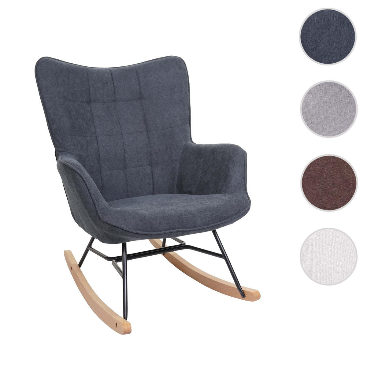 SCHAUKELSTUHL Anthrazit - Anthrazit, Textil (73/91/83cm) - MCW