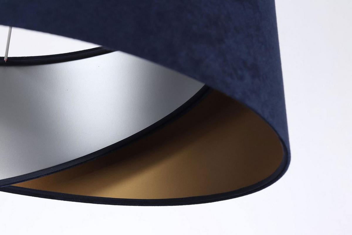 HÄNGELEUCHTE Blau 50/23 cm - Blau/Goldfarben, Kunststoff (50/1.3/23cm) - ONZENO