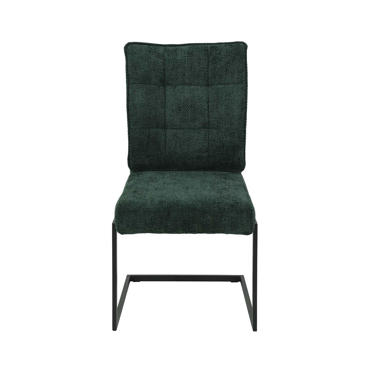 SCHWINGSTUHL 2 Stück Olivia - Grün - Dunkelgrün/Schwarz, Textil/Metall (52/98/49cm) - Hela Vertriebs GmbH