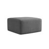 POUF Strukturstoff Grau - Dunkelgrau/Schwarz, Holzwerkstoff/Kunststoff (75/37/75cm) - Makamii