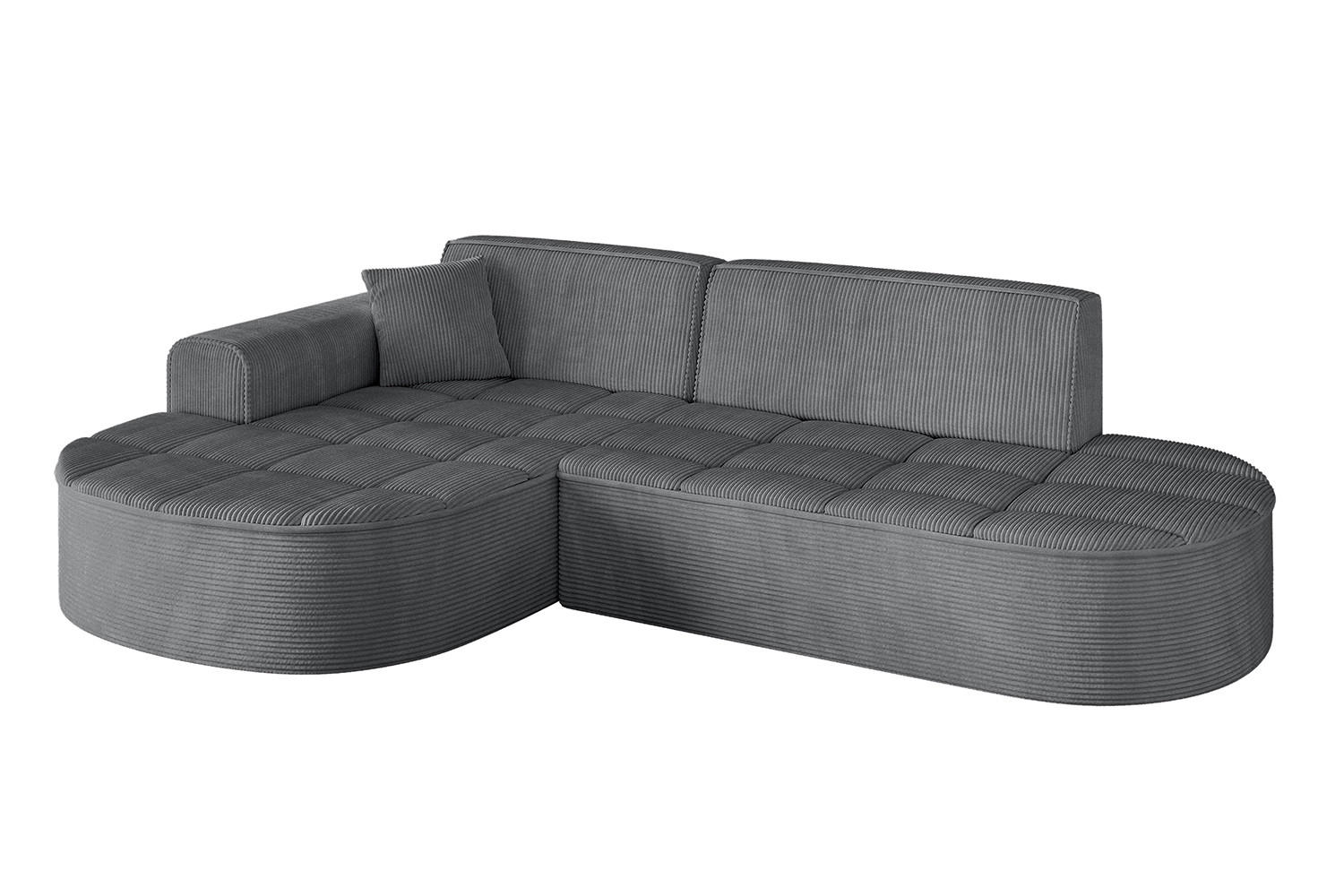 ECKSOFA Ottomane Links TARO-L1 - 243x171x79,5 cm Dunkelgrau - Dunkelgrau, Holzwerkstoff/Textil (243/171cm) - ALTDECOR