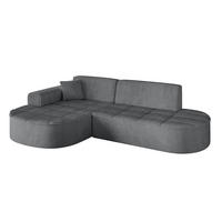 ECKSOFA Ottomane Links TARO-L1 - 243x171x79,5 cm Dunkelgrau - Dunkelgrau, Holzwerkstoff/Textil (243/171cm) - ALTDECOR
