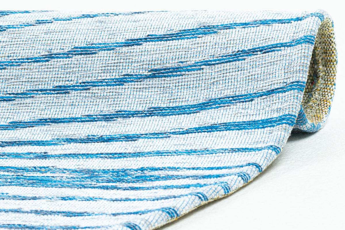 FLACHWEBTEPPICH Keitum 100x100 cm - Blau, Textil (100/100cm) - Sansibar SYLT