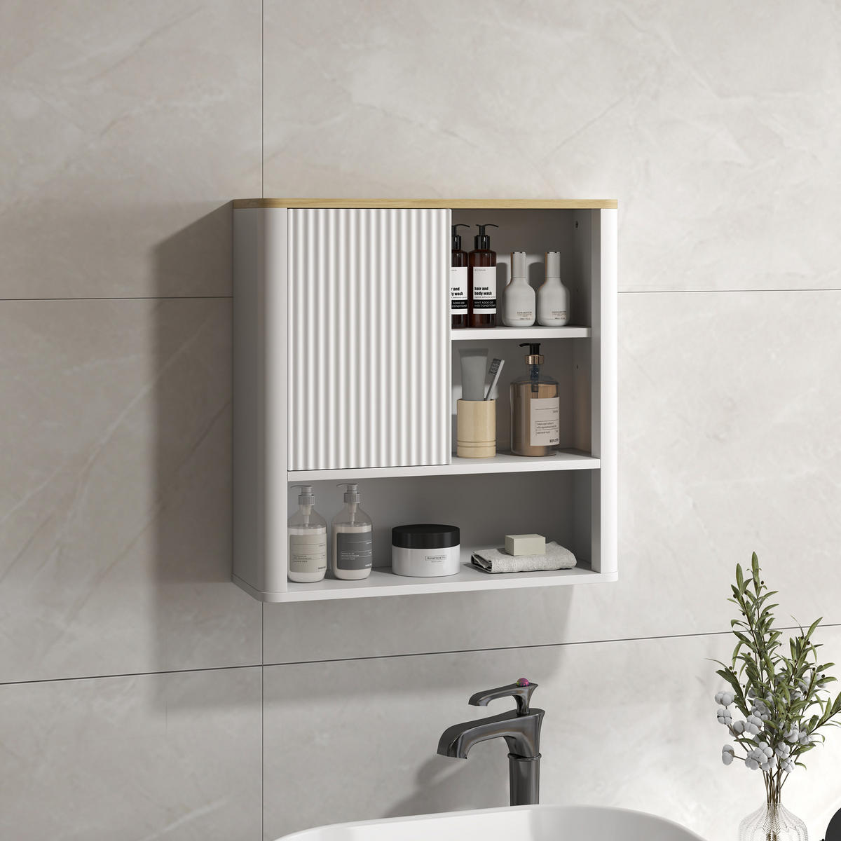 HÄNGESCHRANK Weiß 1 Stück - Weiß, Kunststoff (60/62/20cm) - GiPP
