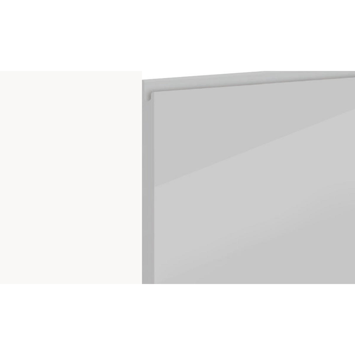 MIKROWELLENUMBAUSCHRANK Avellino W2MK/60 grau Acryl Hochglanz / Weiß 60 / 32,5 / 72cm - Weiß/Grau, Holz/Holzwerkstoff (60/72/32.5cm) - Feldmann-Wohnen