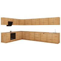 WINKELKÜCHE 380cm x 240cm- Langen KL22-M380 - in Artisan Eiche - Eiche Artisan, Holz (620/212/52cm)