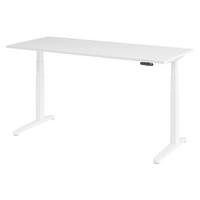 SCHREIBTISCH elektrisch XBHM 80/180/74 cm in Weiß/Weiß - Weiß, Holzwerkstoff (80/180/74cm) - bümö