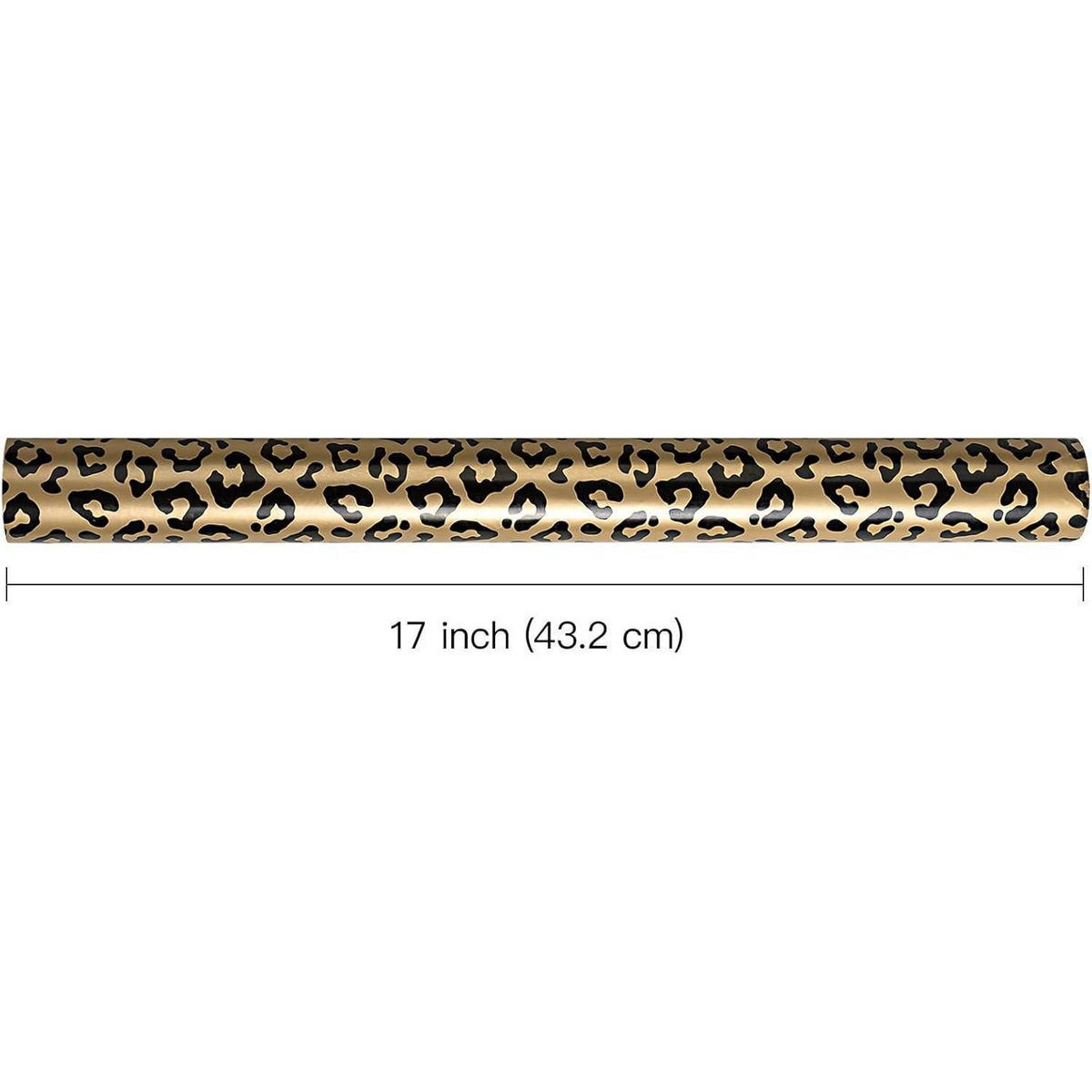 GESCHENKPAPIERROLLE Leopardenmuster mit Metallic-Folienglanz 43,2 cm x 10 m - Multicolor, Papier (4/4/43cm)