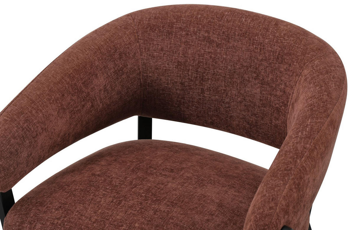 LOUNGESESSEL Symbled Kupferbraun - Schwarz/Kupferfarben, Textil/Metall (71.5/80/75.5cm) - Selsey