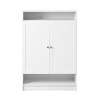 SCHUHSCHRANK White 73/34/109 cm - Weiß, Holzwerkstoff (73/109/34cm) - PANGIVO