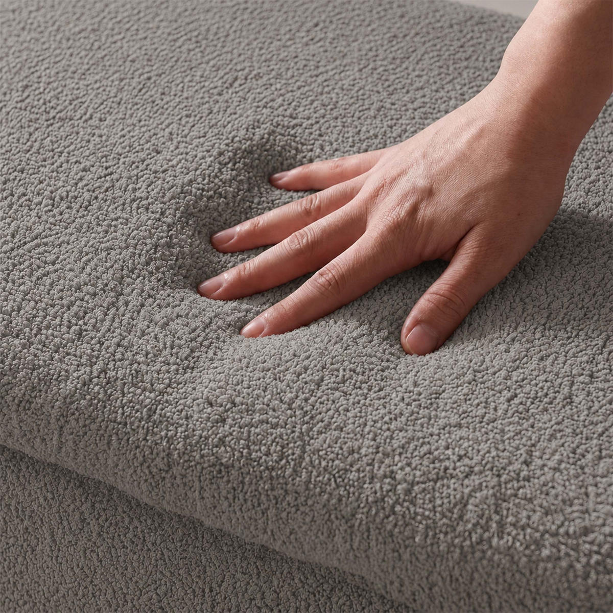 LAVICE Tmavě šedá s úložným prostorem teddy čalounění 76 cm - antracitová, kompozitní dřevo/textil (76/38/38cm) - Relaxdays