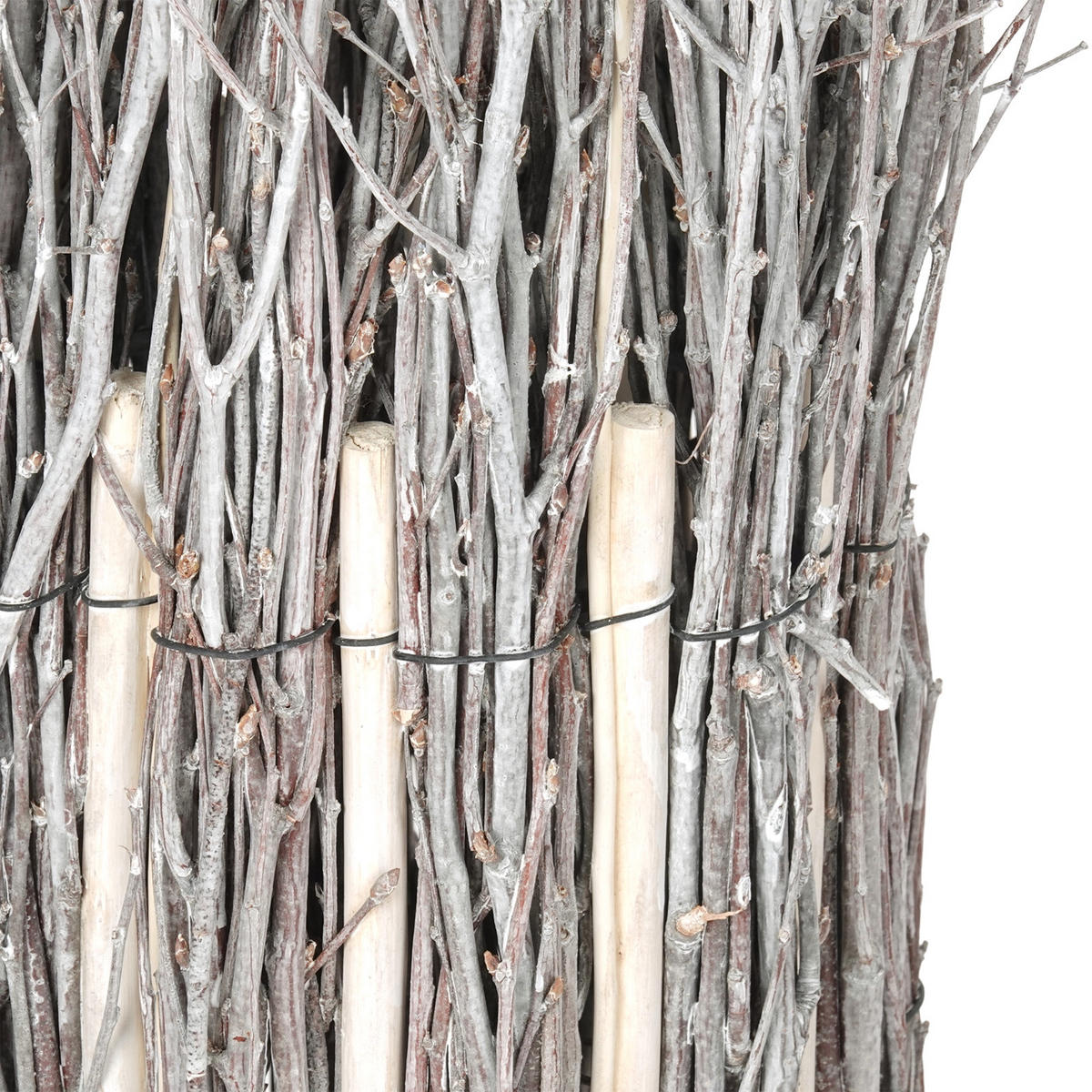 RAUMTEILER Bunch 71x35 cm, Weidenholz-Zweige Grau-weiß - Weiß, Naturmaterialien (35/71/35cm) - CREEDWOOD