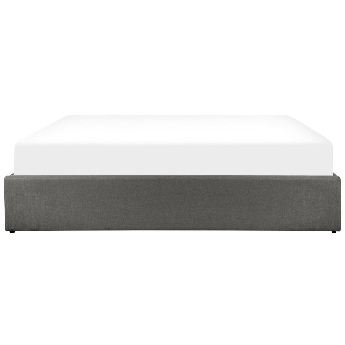 POLSTERBETT 180/200cm Dunkelgrau Dinan - Dunkelgrau, Textil (180/200cm) - Beliani