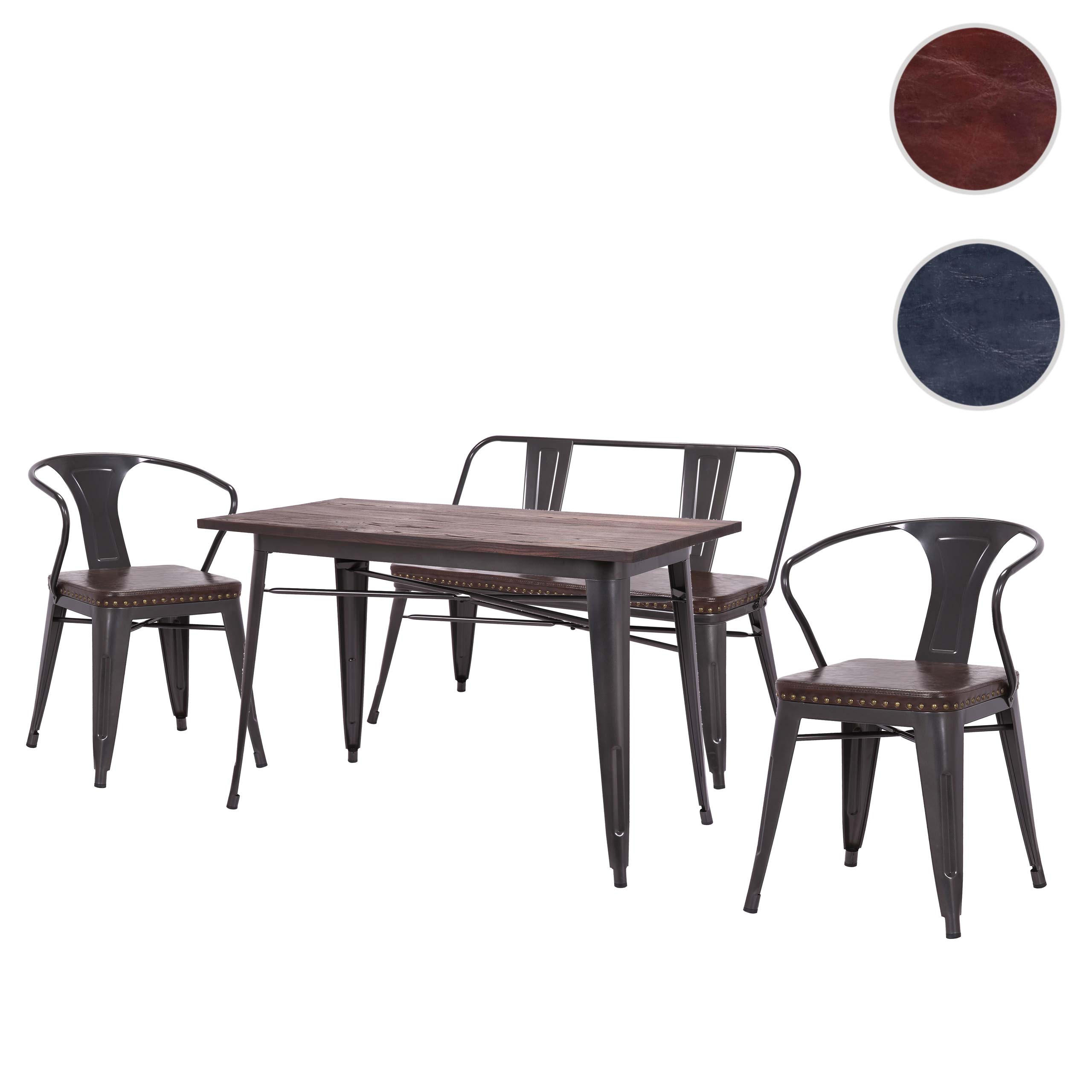 ESSZIMMER-SET Braun 4er-Set - Braun, Metall (120/115/60cm) - MCW