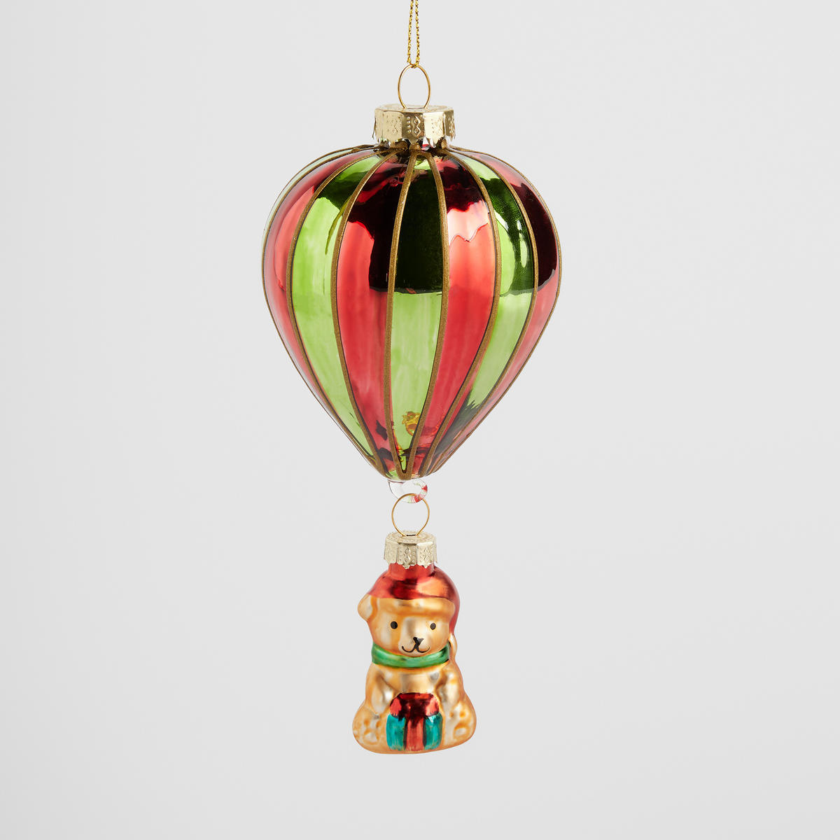 WEIHNACHTSKUGEL Glas GLOBO, 6x15 cm, Rot, Christbaumkugeln, Weihnachtsdeko Xmas, Christmas Deko - Rot, Glas (6/6/15cm) - home&you