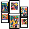 POSTER Set Mit 6 Farbenfroher Fauvismus Von Matisse A3 & A4 Schwarzer Rahmen - Schwarz, Papier (29/3cm) - Nacnic