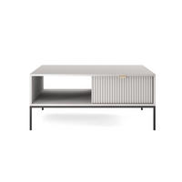 COUCHTISCH Vellore Grau 104/68/46 cm - Goldfarben/Schwarz, Holzwerkstoff/Metall (68/104/46cm) - Selsey