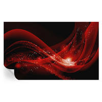 FOTOTAPETE 416x254 cm - Roter Wirbel - Weiß, Textil (416/254cm) - Wallfluent