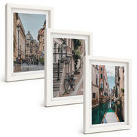 BILDER SET 3er Set - 20x30 cm Weißer Rahmen - Venedigs Wasserstraßen - Weiß, Kunststoff (20/30cm) - TULUP