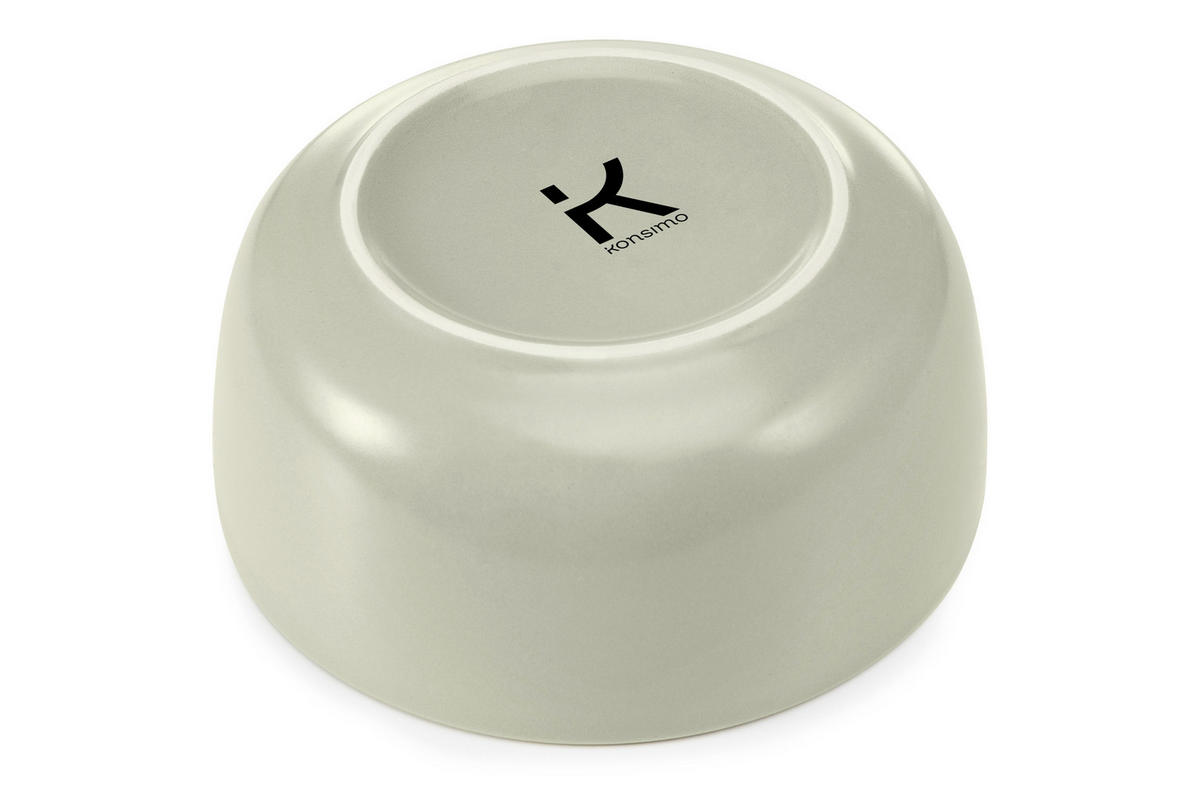 SCHÜSSEL-SET VICTO 6 Personen 6-tlg, matt beige/grün/grau - Hellgrün, Keramik - KONSIMO®