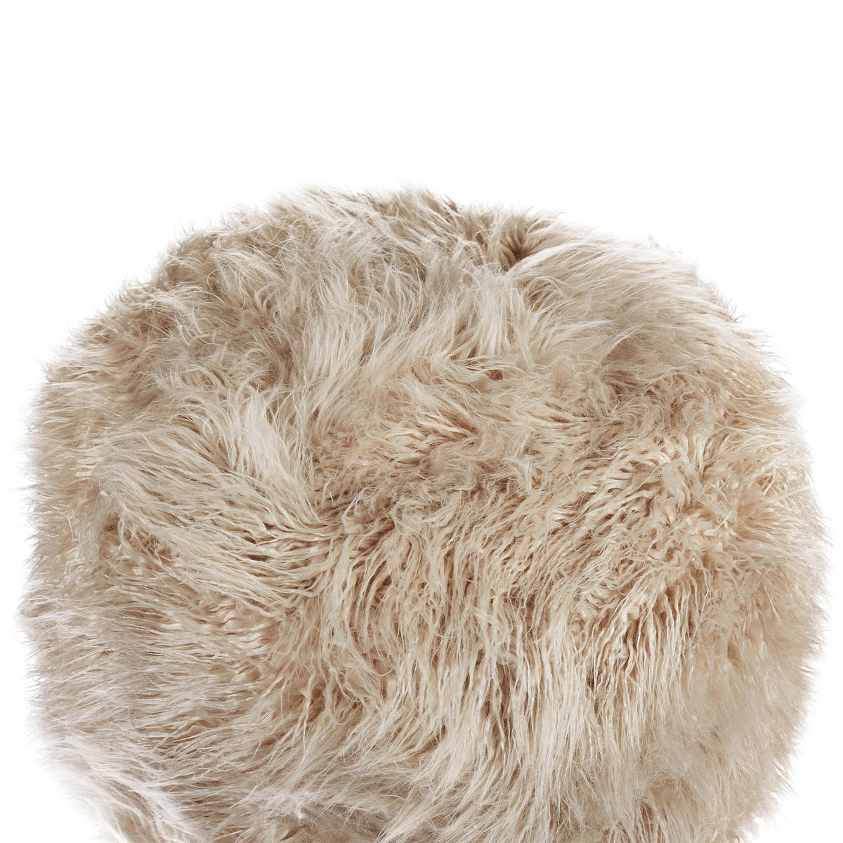POUF blană artificială bej Tukki - bej, material plastic (50/30/50cm) - Beliani