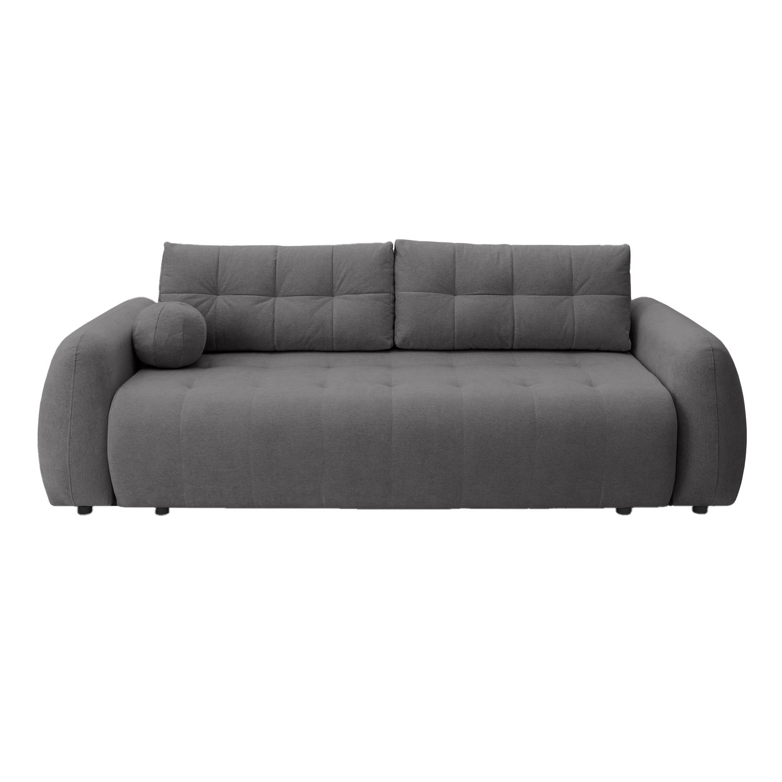 SOFA ARNIS mit Schlaffunktion, Anthrazit - Anthrazit, Textil (252/70/105cm) - Fedve