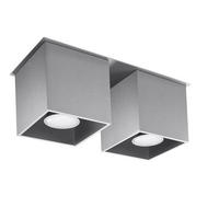 DECKENLEUCHTE Aluminium Grau - Grau, Metall (26/10/12cm)