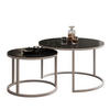 COUCHTISCH CIRI 2-in-1 GLAS KASCHMIR - Schwarz Hochglanz/Beige, Glas (70/70/47cm) - Lookway
