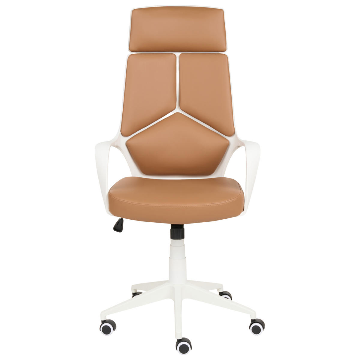 BÜROSTUHL Kunstleder Sandbeige Delight - Sandfarben, Textil (64/116/64cm) - Beliani