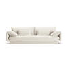 SOFA Torino aus strukturiertem Stoff elfenbein 4 Sitzplätze - Ecru, Textil (250/83/103cm) - Micadoni