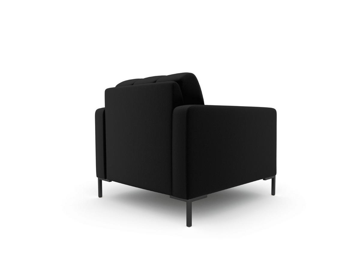 SESSEL Mamaia aus strukturiertem Stoff schwarz - Schwarz, Textil (92/75/87cm) - Micadoni