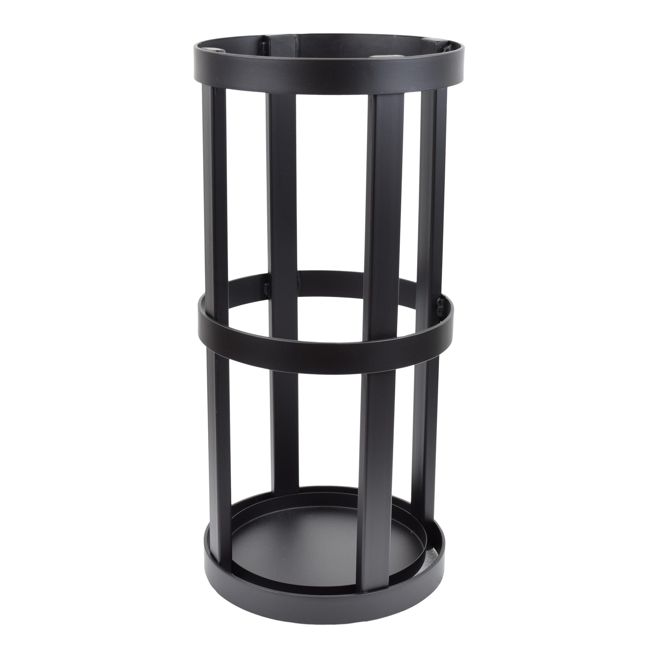 SCHIRMSTÄNDER Detroit Schwarz - Schwarz, Metall (20/20/45cm) - LOFT42