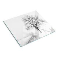 GLASPLATTE 60x52 cm Winterbaum - Weiß, Glas (60/0.4/52cm) - TULUP