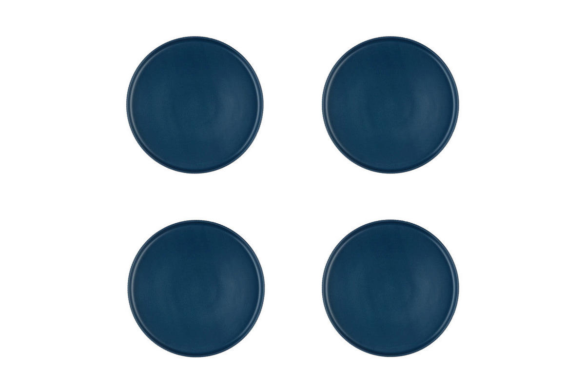 TELLER Scandi Ø21,5cm - 4er-Set - Marineblau - Blau, Keramik (21.5cm) - Björn
