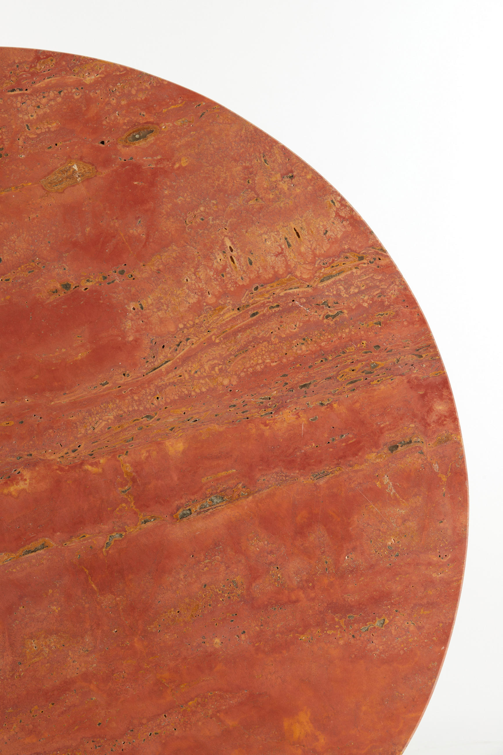 BEISTELLTISCH Dolin Rot Ø75/38 cm - Rot, Metall (75/75/38cm) - Light & Living