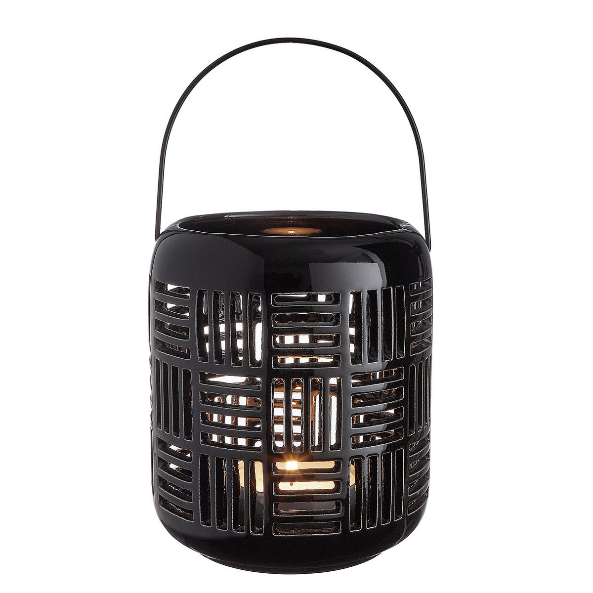 LATERNE Japandi - Schwarz, Keramik (12/15/12cm) - Butlers