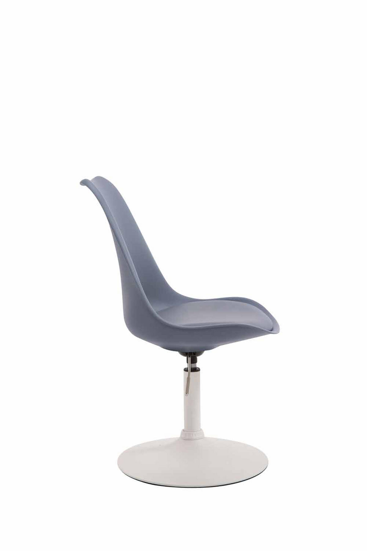 DREHSTUHL Kunststoff grau - Weiß/Grau, Kunststoff/Metall (48/76/57cm) - CLP