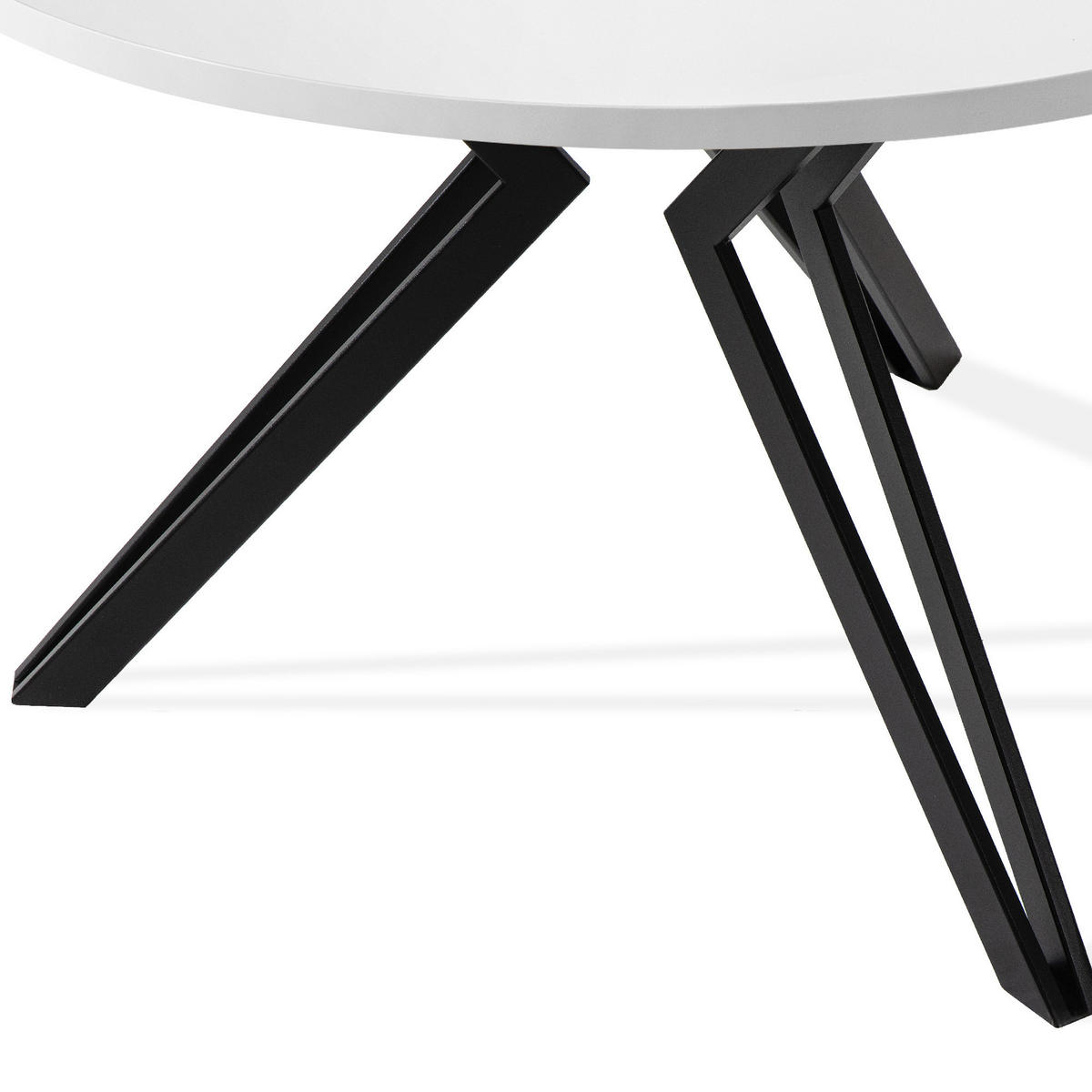 COUCHTISCH TETRO Kaffeetisch - Weiß, Holzwerkstoff/Metall (65/65/51cm) - KONSIMO®