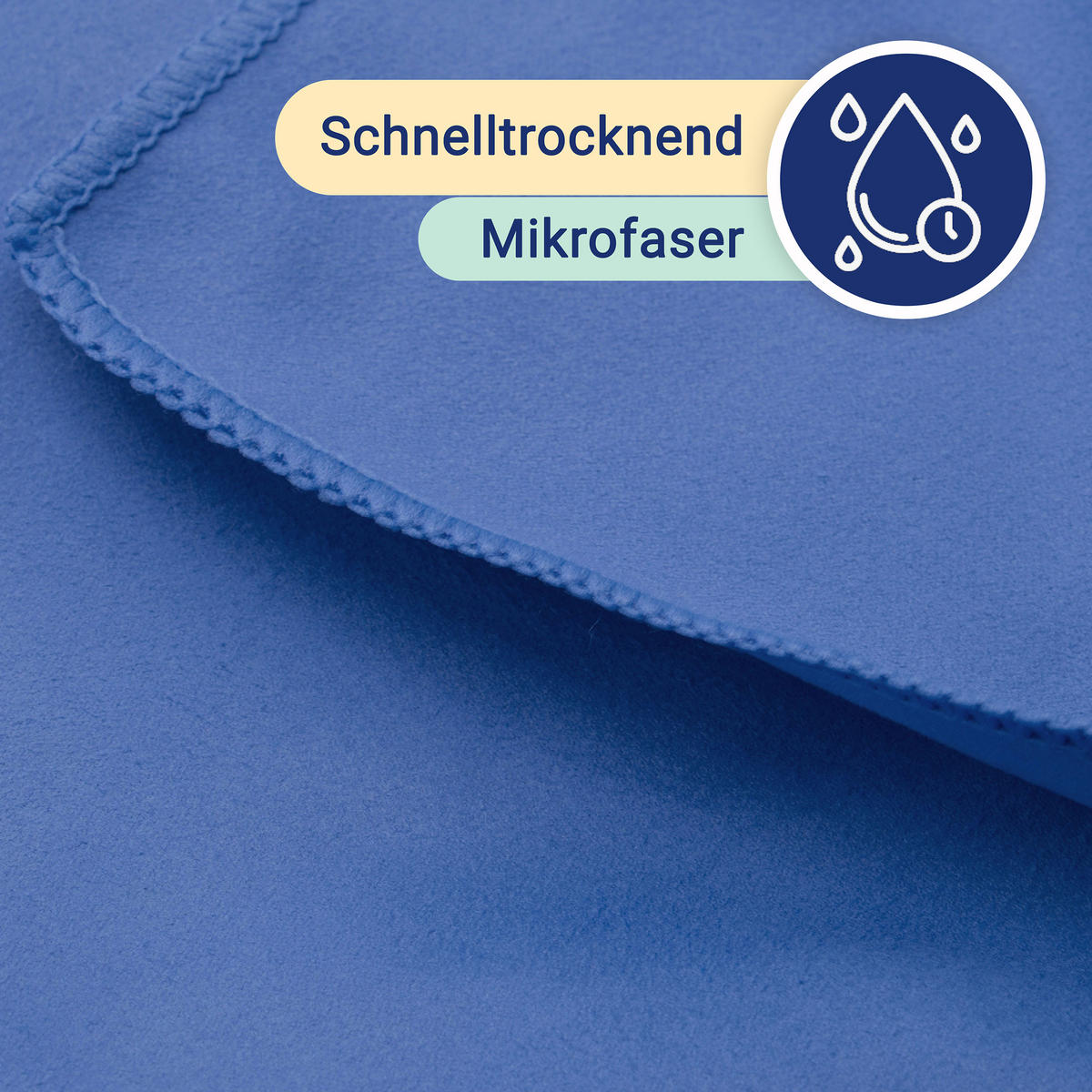 STRANDTUCH, 90x180 cm, 80% Polyester, 20% Polyamid, Blau - Dunkelblau, Textil (90/180cm) - Zollner