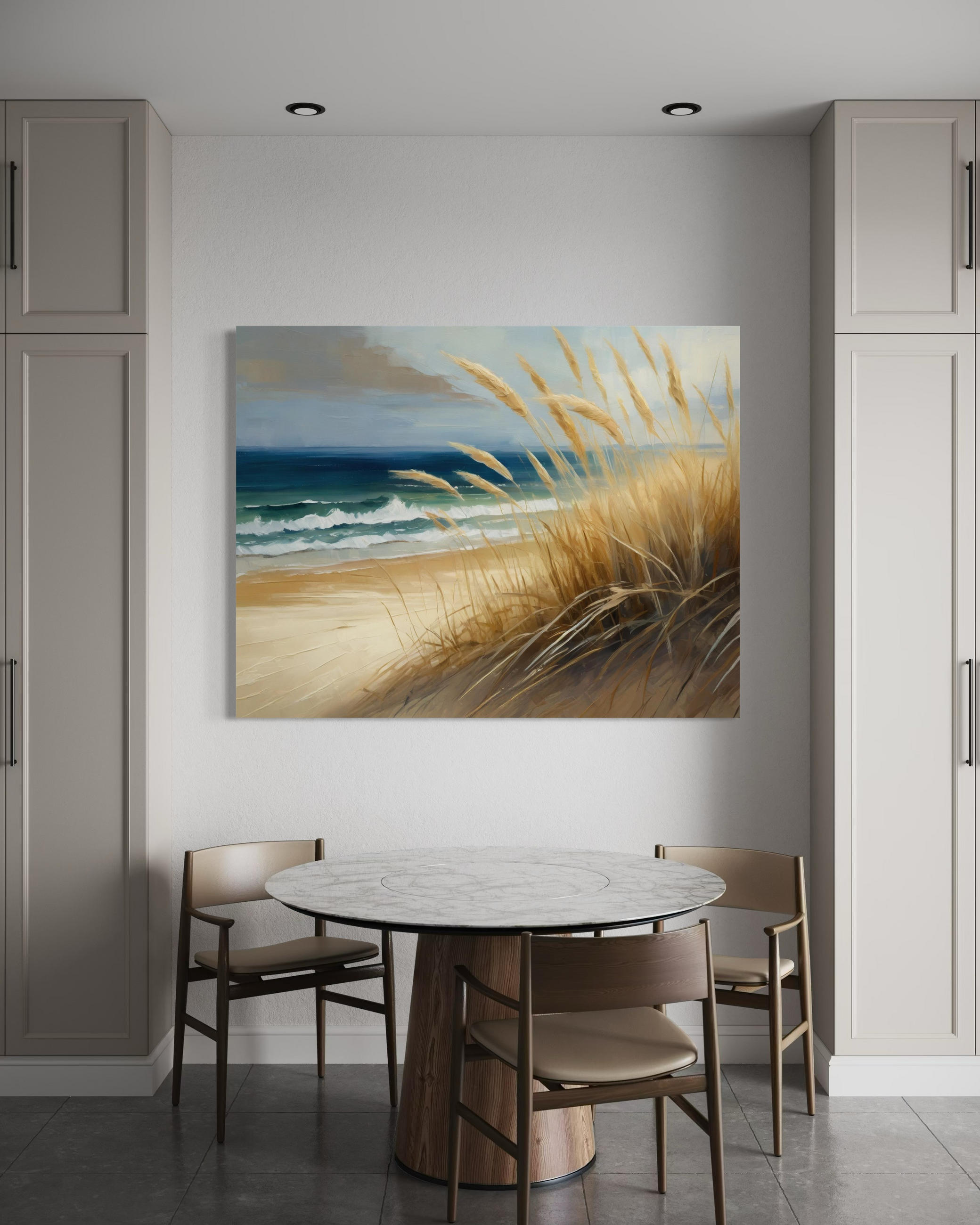 WANDBILD strand natur landschaft - Beige, Textil (60/40cm) - Feeby