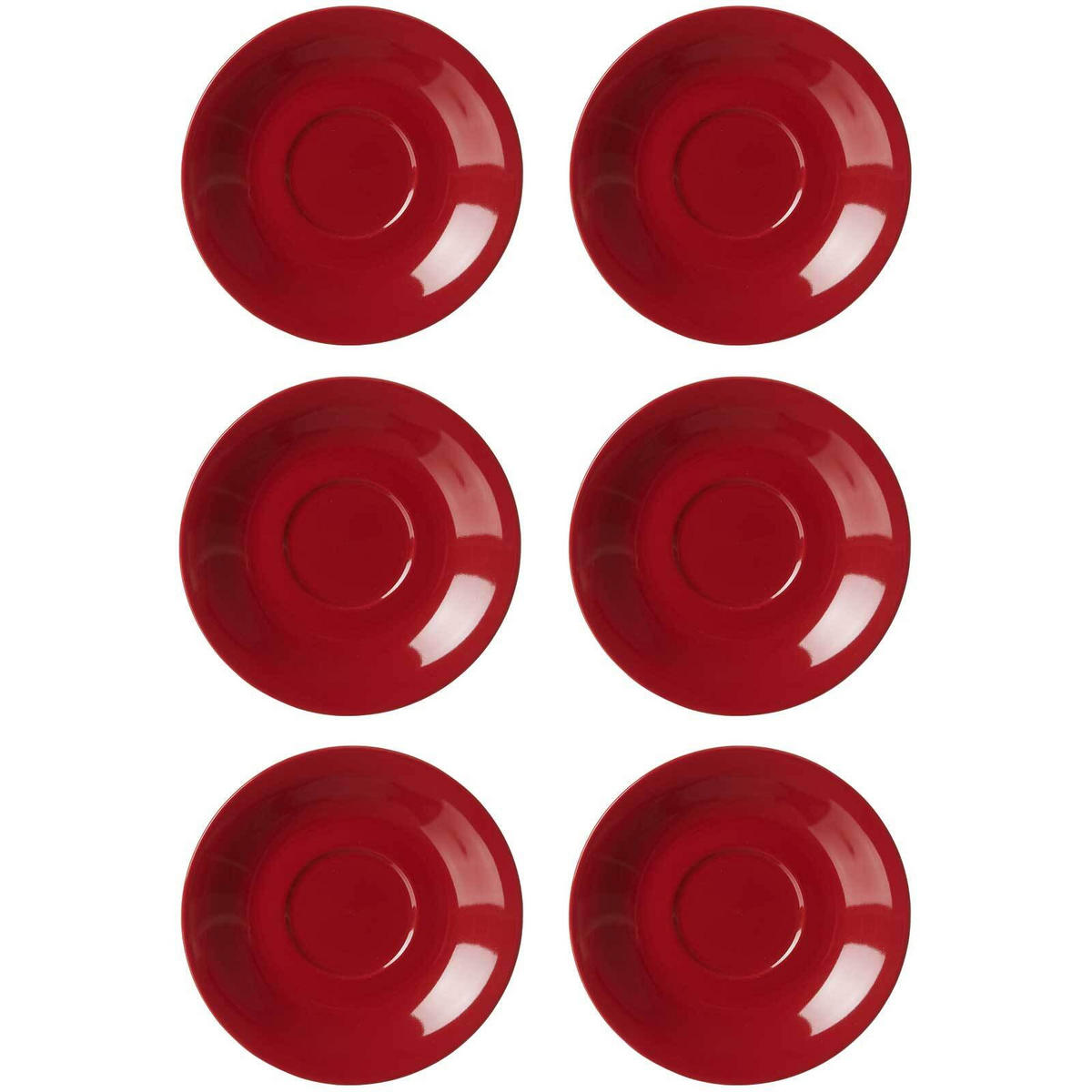 JUMBOUNTERTASSEN Doppio Rot ø 17 cm 6er Set - Rot, Keramik (17cm) - Ritzenhoff Breker