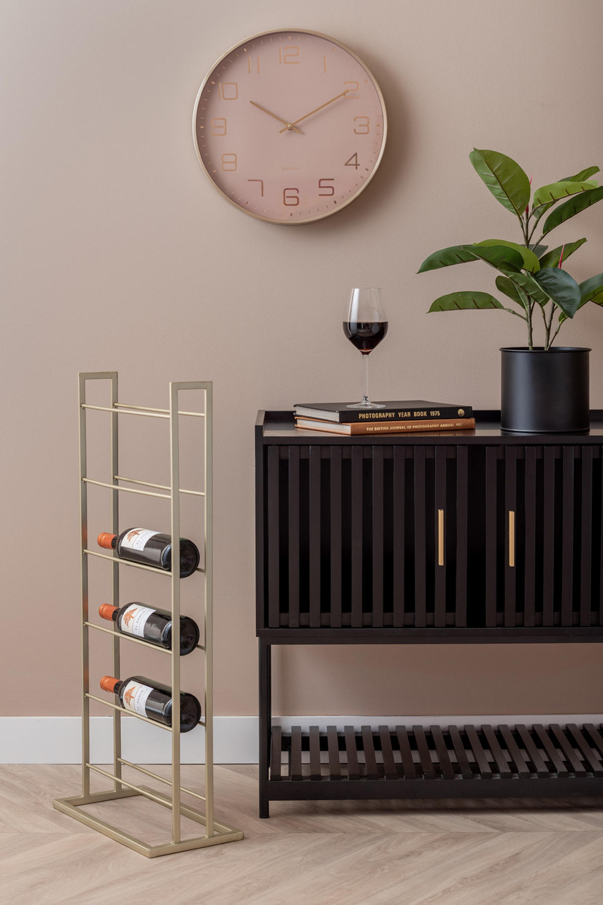 WEINREGAL Single Floor 38/20/84 cm - Goldfarben, Metall (20/84/38cm) - Present Time