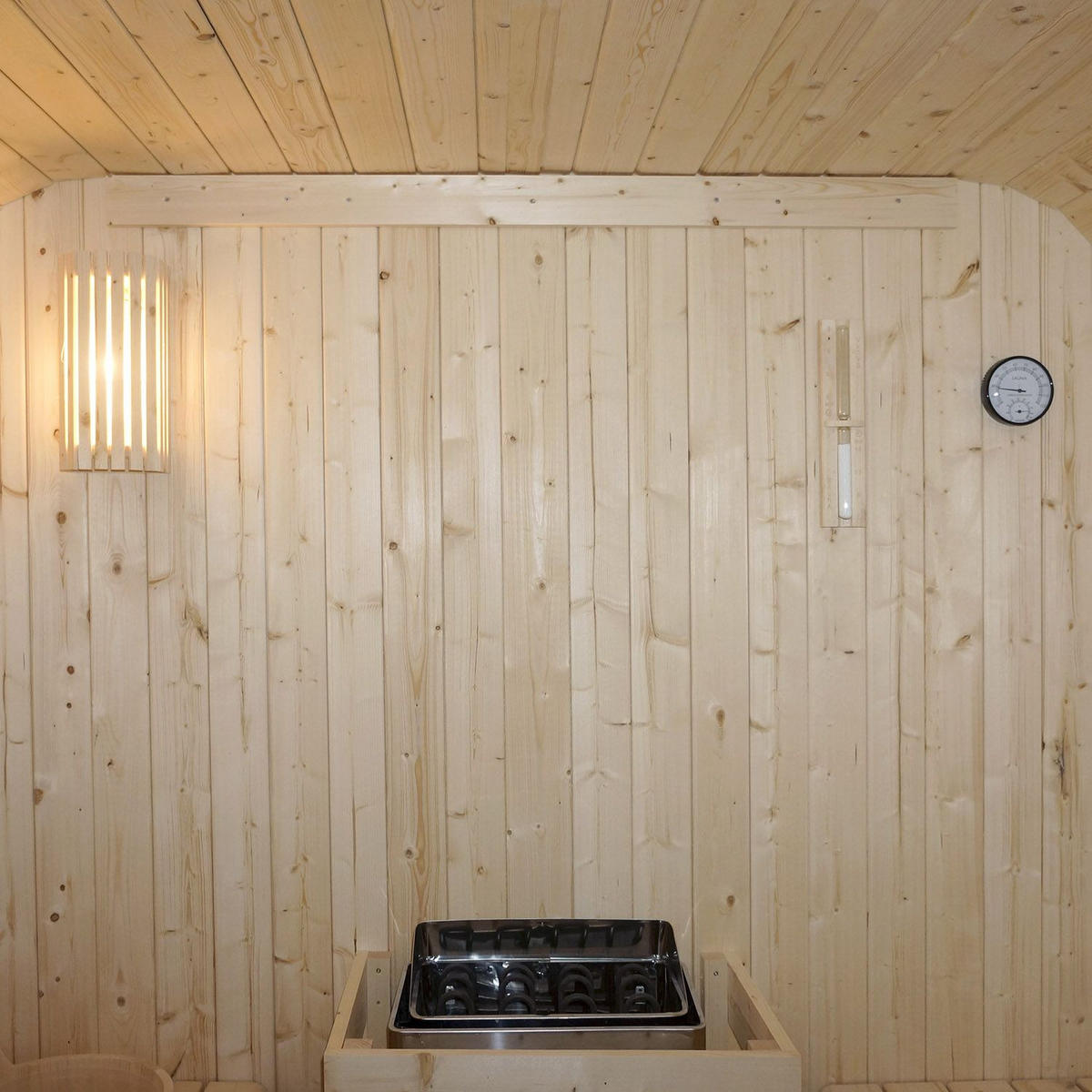 FASSSAUNA Nolvik XXL inkl. Zubehör-Set - Naturfarben, Holz (186/194/220cm) - Artsauna