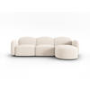 ECKSOFA rechts Blair aus Chenille-Stoff beige clair melange 4 Sitzplätze - Beige, Textil (155/272cm) - Micadoni