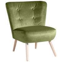 SESSEL Kassi Bezug Samtvelours Buche natur / oliv - Grün, Kunststoff (69/80/68cm) - 58aufmkessel