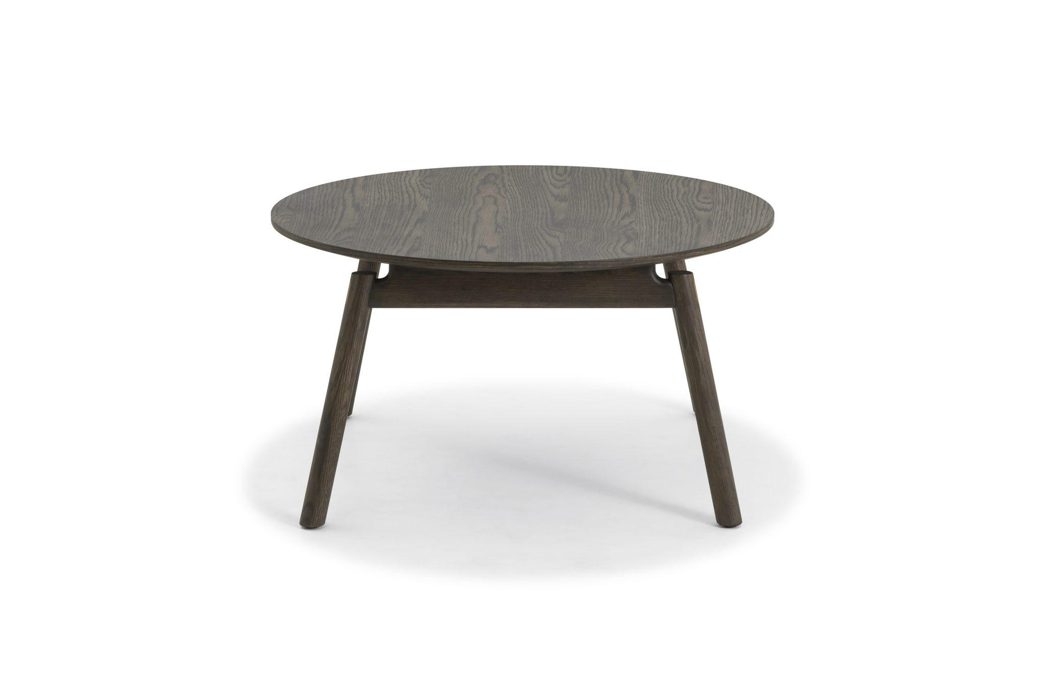 COUCHTISCH Celeste, Braune Massiveiche - Braun, Holz (80/80/43cm) - WOODEK