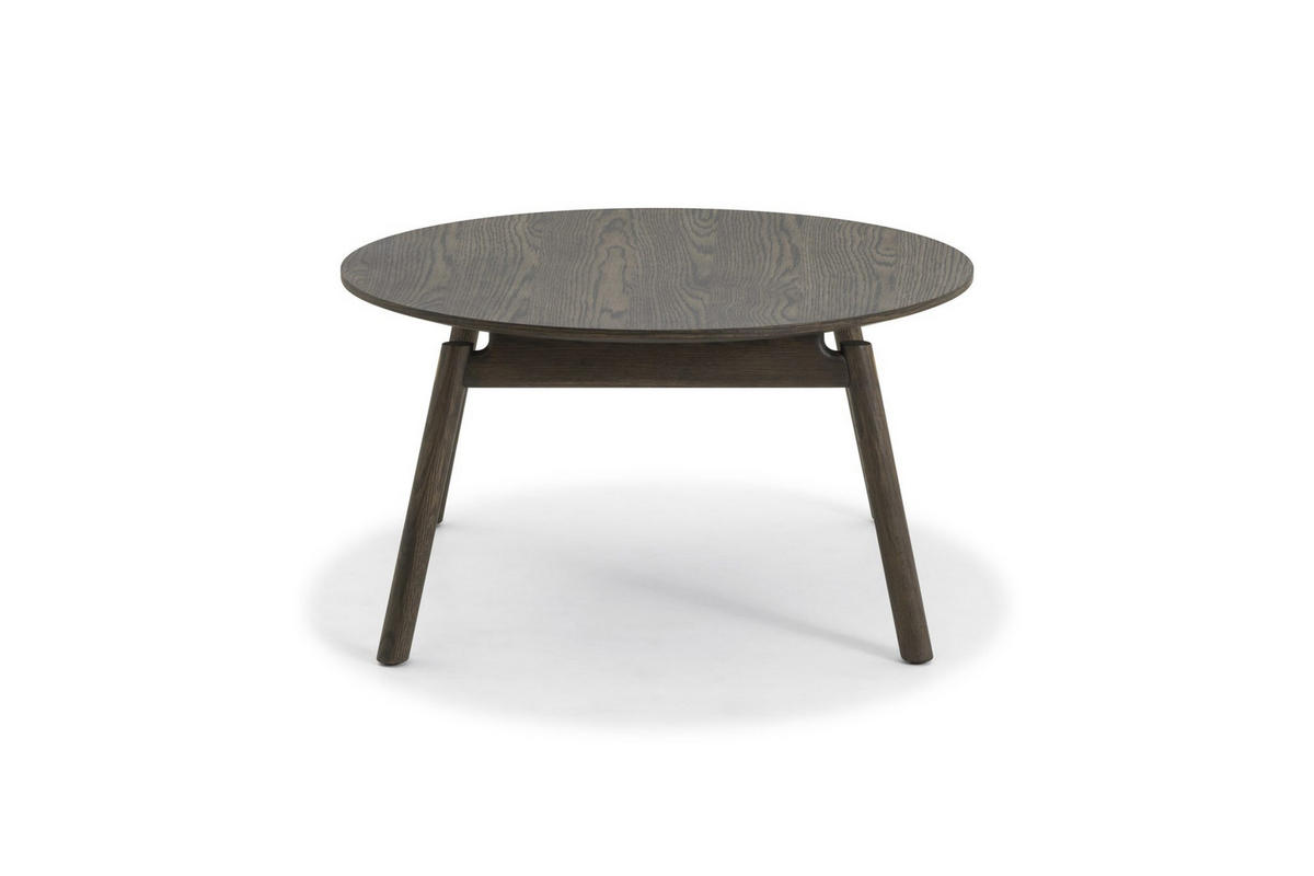 COUCHTISCH Celeste, Braune Massiveiche - Braun, Holz (80/80/43cm) - WOODEK