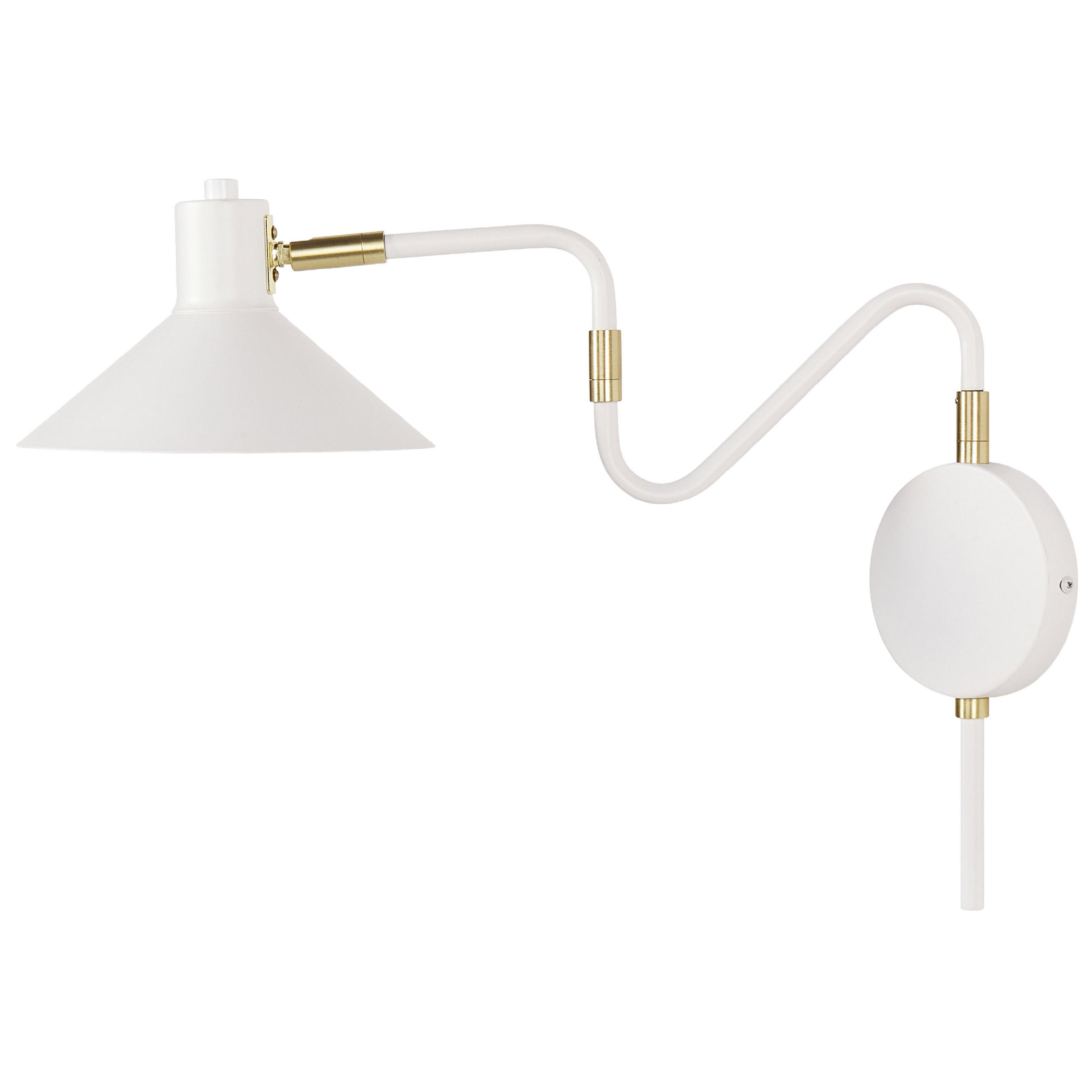 WANDLAMPE Weiß/Gold Baliem - Goldfarben/Weiß, Metall (20/35/45cm) - Beliani