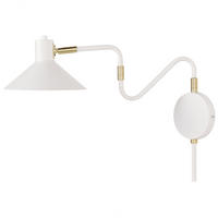 WANDLAMPE Weiß/Gold Baliem - Goldfarben/Weiß, Metall (20/35/45cm) - Beliani